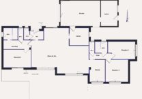 Plan de construction d'une maison individuelle de plain pied à Gouesnou