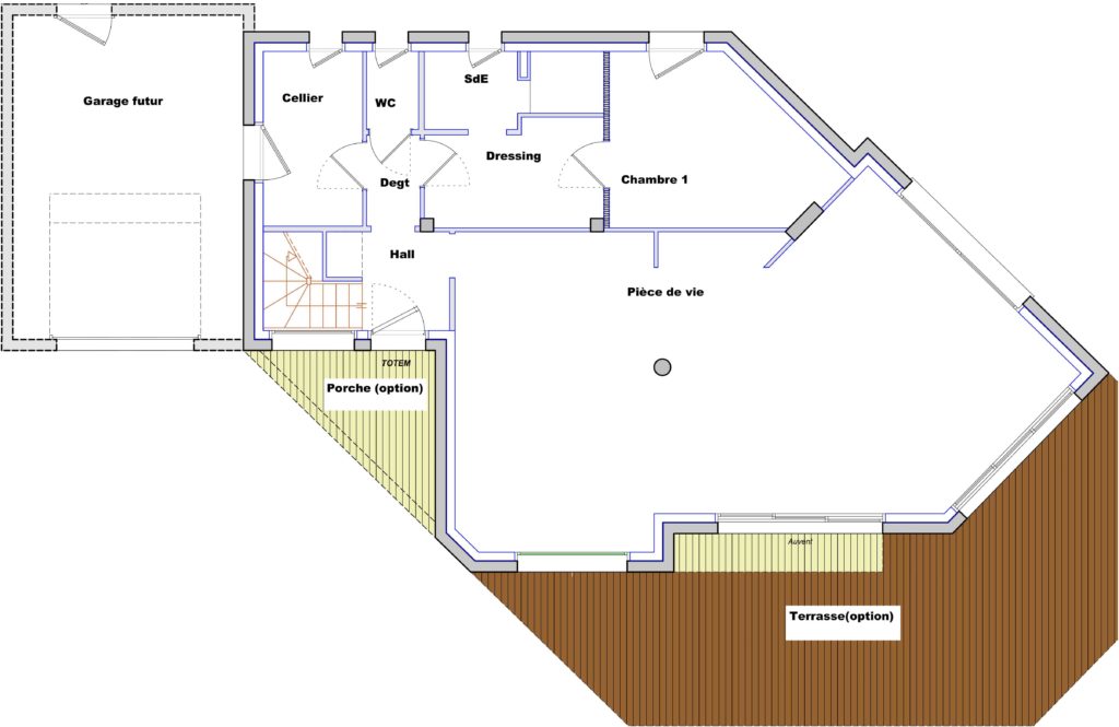 Maison moderne et toit terrasse