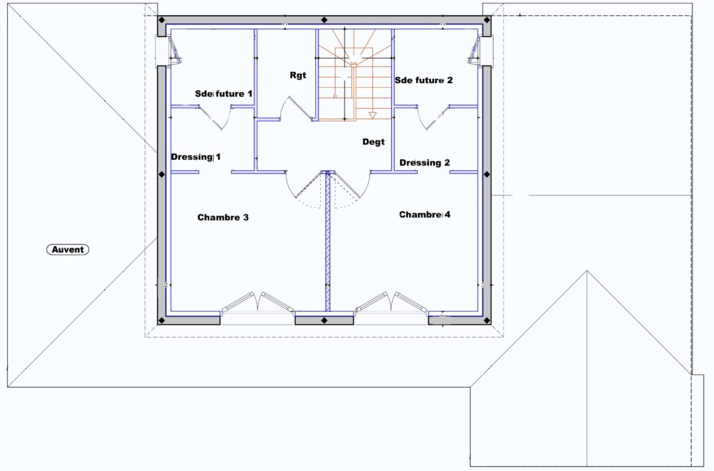 Plan étage maison individuelle Tarn
