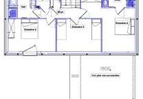 Plan de maison de l'étage