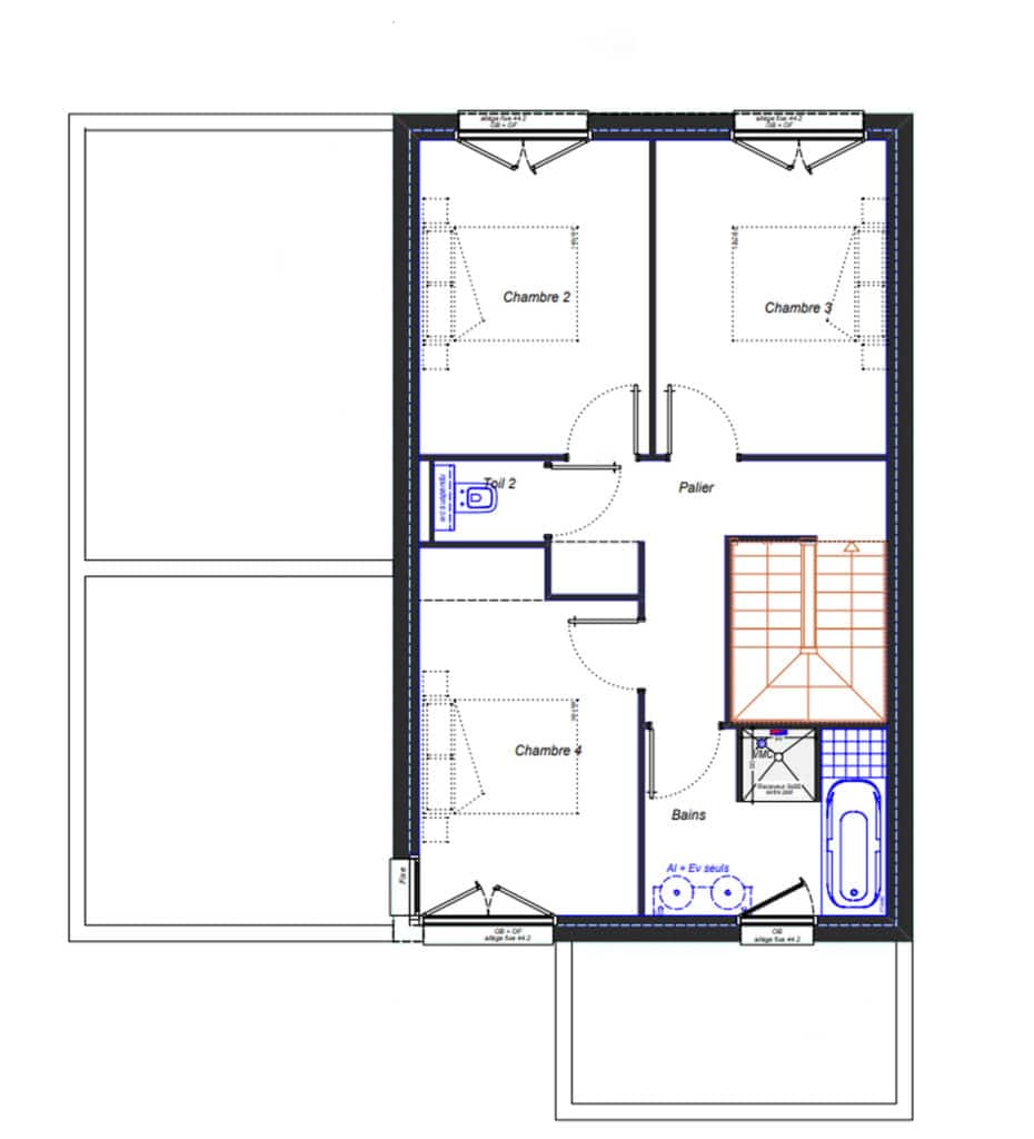 plan-étage-maison-trecobat-rennes