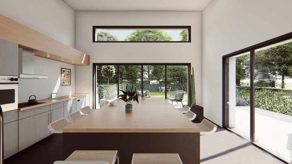 Plan de maison tout en longueur
