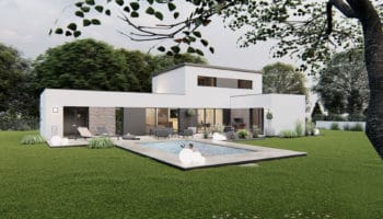 Plan de maison 120m² avec piscine