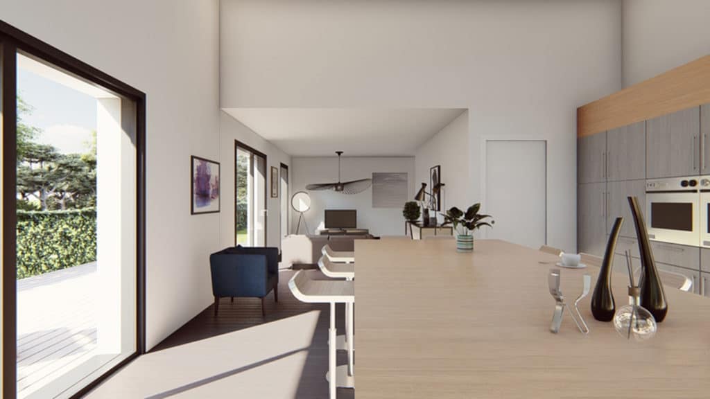 Plan de maison tout en longueur