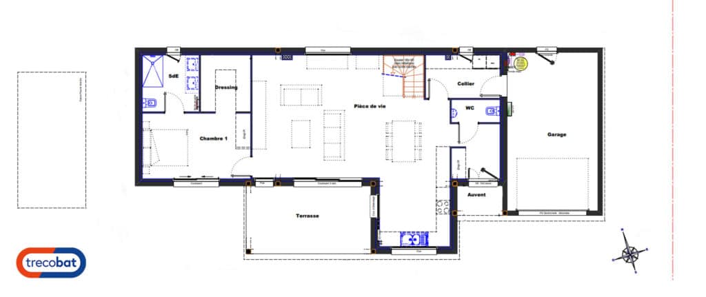plan-rdc-maison-trecobat-toulouse