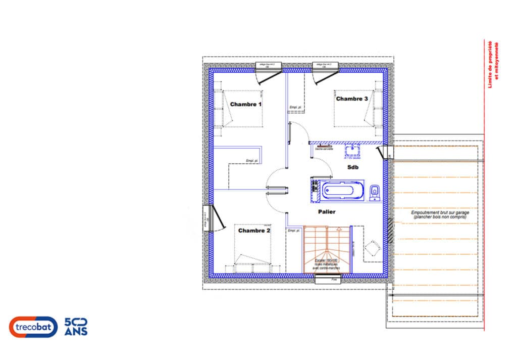 plan-étage-maison-trecobat-nantes