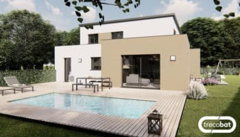 Projet de maison à étage avec piscine à Rennes (35)