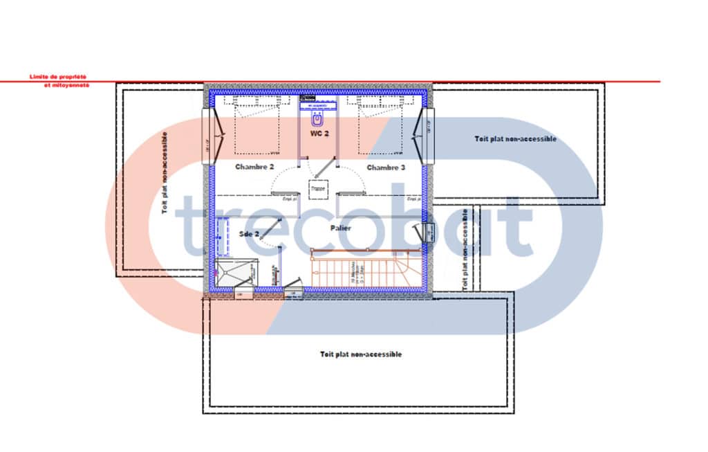 Plan D'étage De La Maison. Dessin D'appartement. Plan Architectural De La Maison. Fond De Dessin