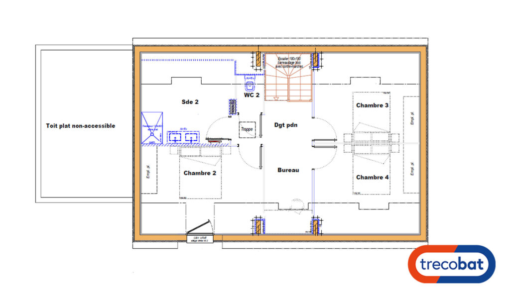 plan-étage-maison-trecobat-green