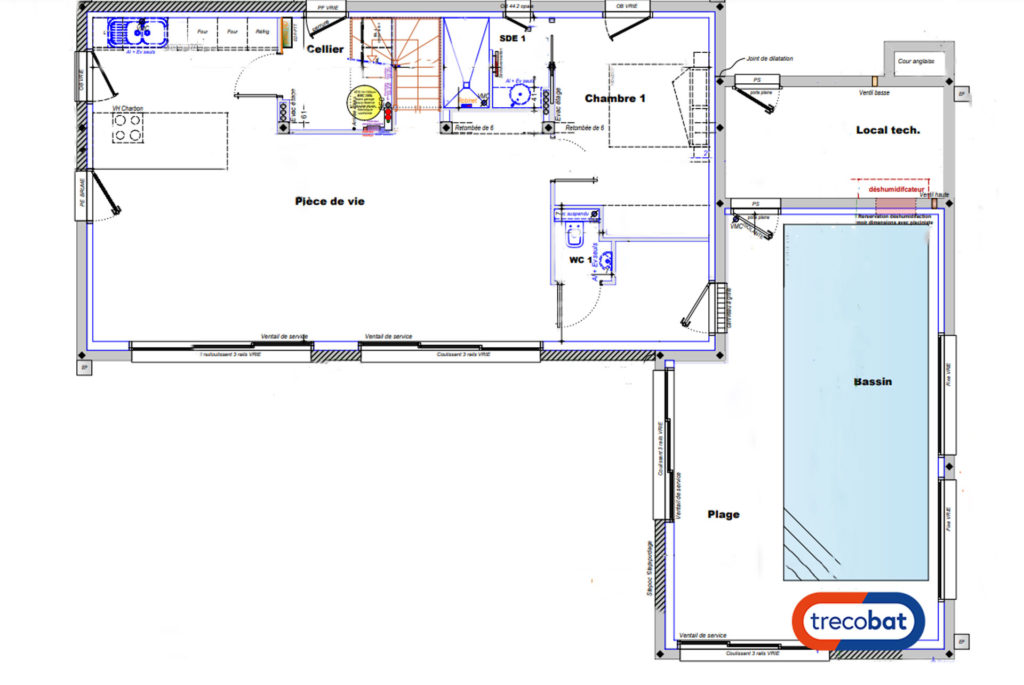 plan-maison-4chambre-rdc