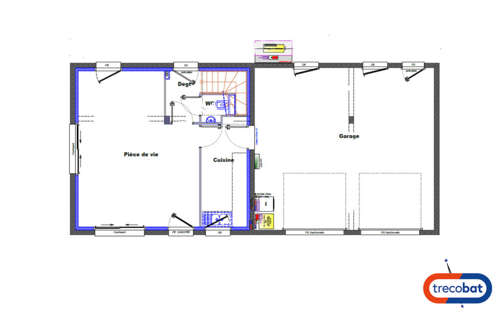 plan-maison-étage-rectangulaire-