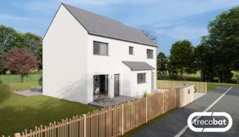 Plan maison moderne 120m² adaptée PMR avec 6 chambres