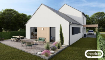 Plan de maison à étage traditionnelle 4 chambres