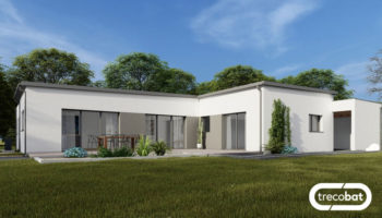 Plan de maison plain-pied avec garage et carport