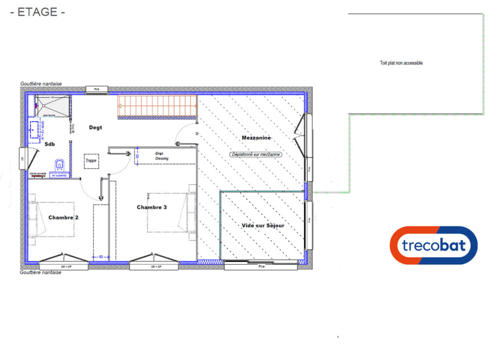 plan-étage-maison-étage-t