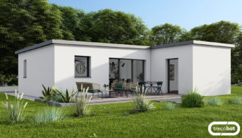 Plan de maison plain-pied PMR 2 chambres
