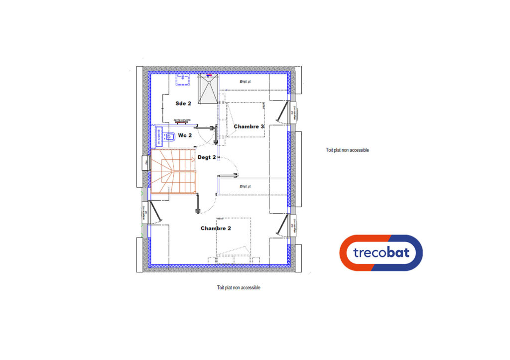 plan-étage-maison-mitoyenne