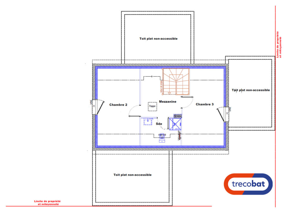 plan-étage-maison-panneaux-photovoltaïques