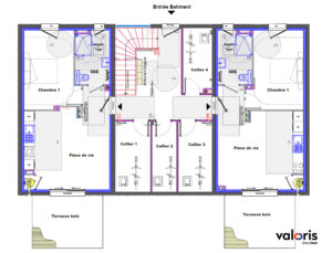 plan-rdc-immeuble-4-appartements