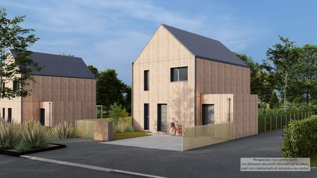 Maison+Terrain de 4 pièces avec 3 chambres à L&rsquo;Hermitage 35590 – 308433 € - NODE-26-06-10-22