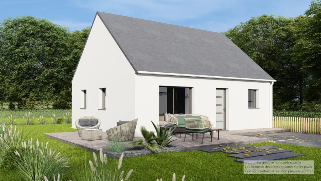 Maison+Terrain de 3 pièces avec 2 chambres à La-Ville-es-Nonais 35430 – 193000 € - DAJE-26-09-01-33
