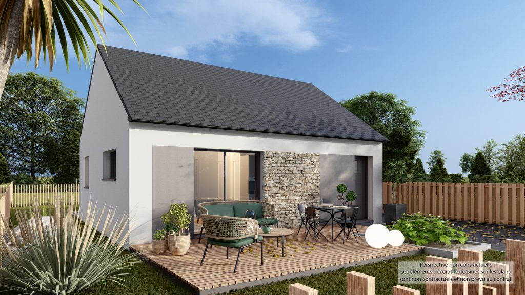 Maison+Terrain de 3 pièces avec 2 chambres à Clohars-Carnoet 29360 – 212200 € - LSE-26-05-25-23
