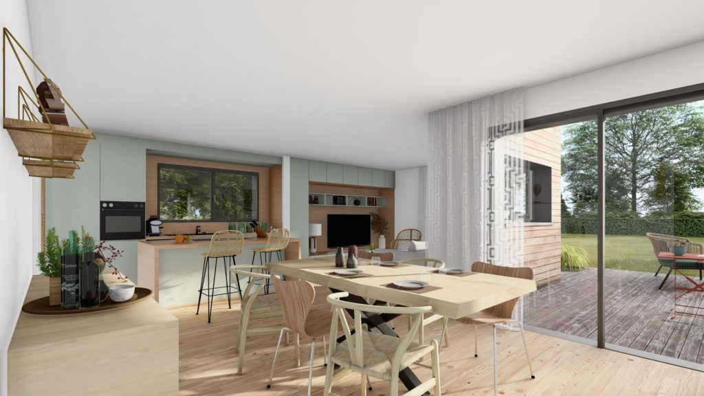 Maison+Terrain de 5 pièces avec 4 chambres à L&rsquo;Hermitage 35590 – 332425 € - NODE-26-06-10-21