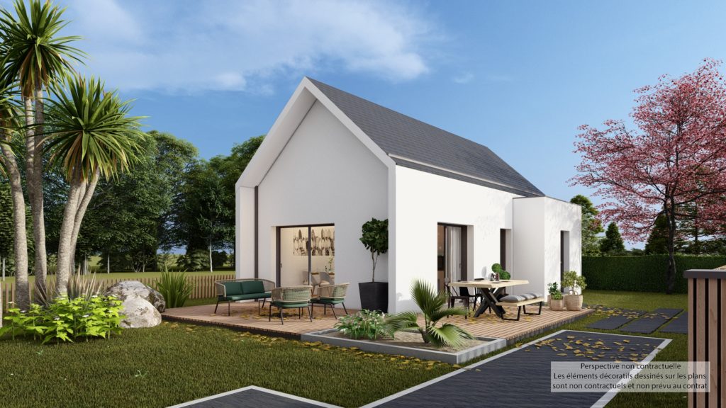 Maison+Terrain de 3 pièces avec 2 chambres à Le-Hingle 22100 – 159250 € - GESC-26-05-29-61