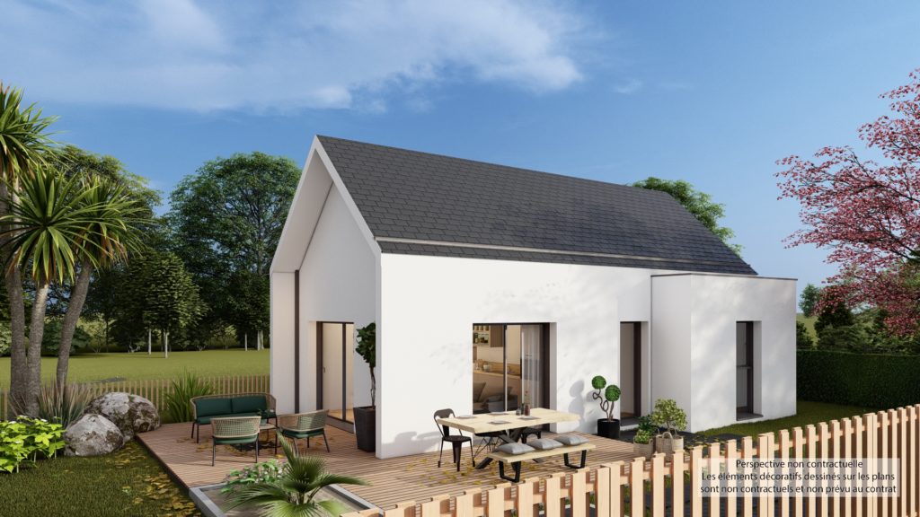 Maison+Terrain de 3 pièces avec 2 chambres à Le-Hingle 22100 – 159250 € - GESC-26-05-29-61