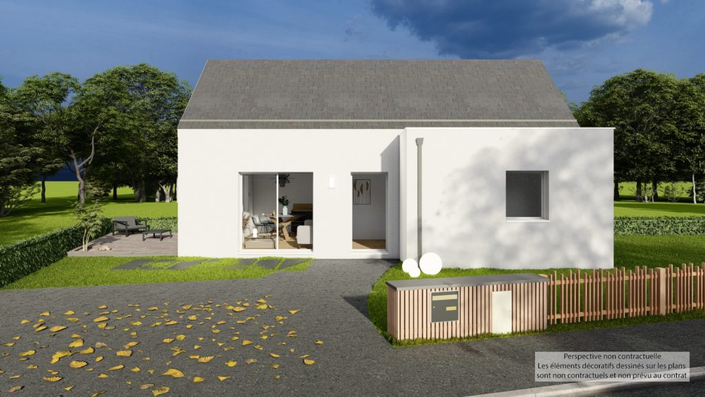 Maison+Terrain de 3 pièces avec 2 chambres à Gouesnach 29950 – 231200 € - ALMI-26-06-10-36