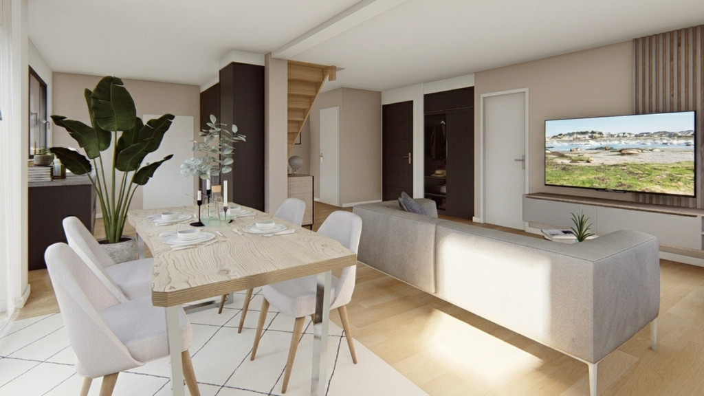 Maison+Terrain de 4 pièces avec 3 chambres à Saint-Meloir-des-Ondes 35350 – 309700 € - DAJE-26-07-02-2