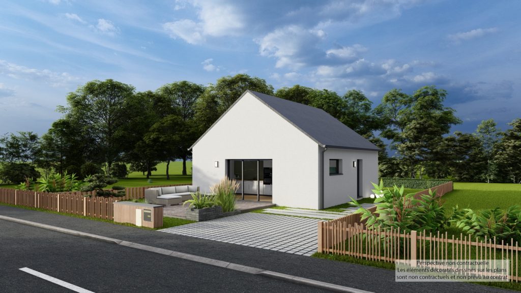 Maison+Terrain de 3 pièces avec 2 chambres à Le-Vivier-sur-Mer 35960 – 162000 € - DAJE-26-09-08-30