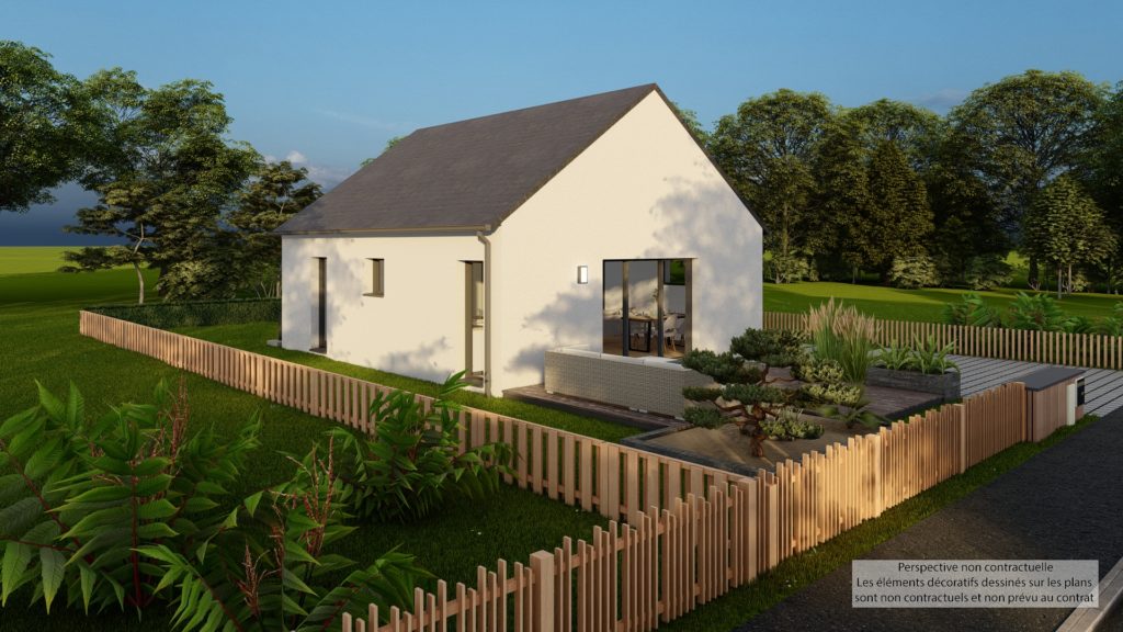 Maison+Terrain de 3 pièces avec 2 chambres à Le-Vivier-sur-Mer 35960 – 162000 € - DAJE-26-09-08-30