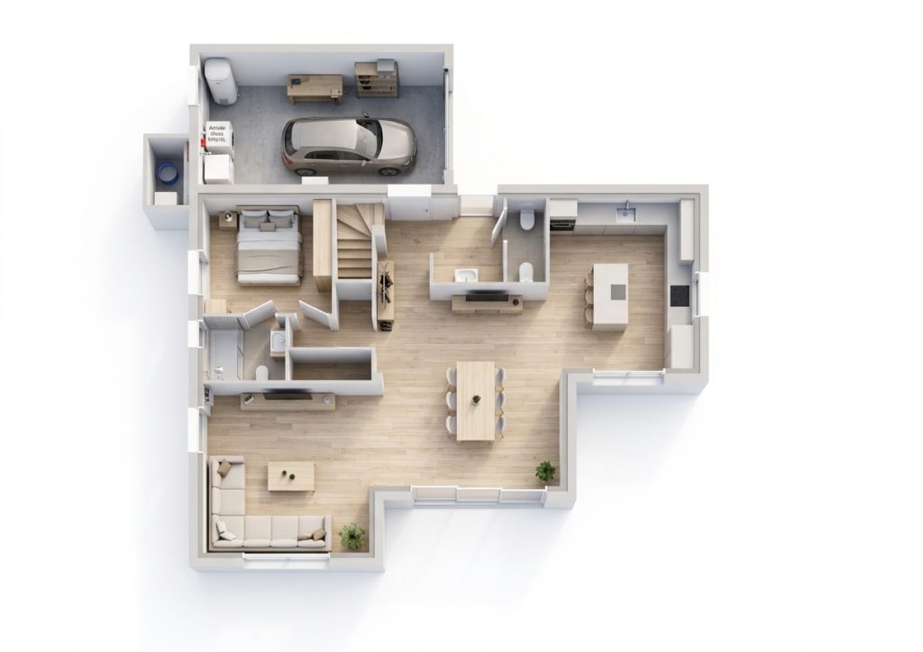 Maison+Terrain de 5 pièces avec 4 chambres à Le-Hingle 22100 – 283900 € - MASO-26-10-22-282