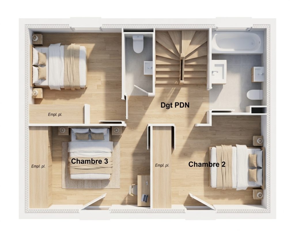 Maison+Terrain de 5 pièces avec 4 chambres à Cugnaux 31270 – 366582 € - EREV-26-10-22-9