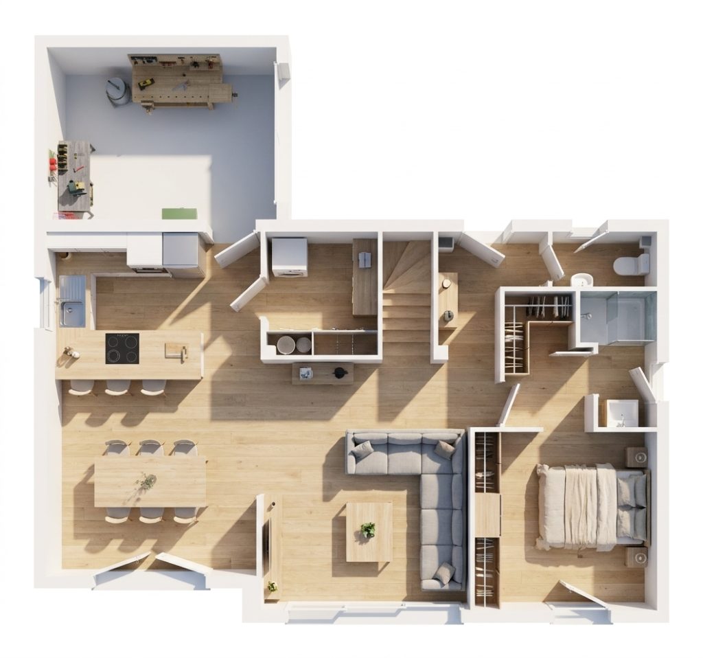 Maison+Terrain de 5 pièces avec 4 chambres à Tredarzec 22220 – 270000 € - BEGU-26-10-22-85
