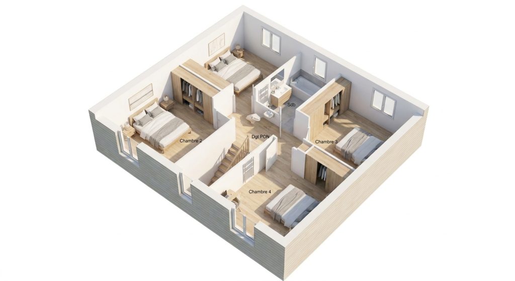 Maison+Terrain de 5 pièces avec 4 chambres à Tredarzec 22220 – 270000 € - BEGU-26-10-22-85