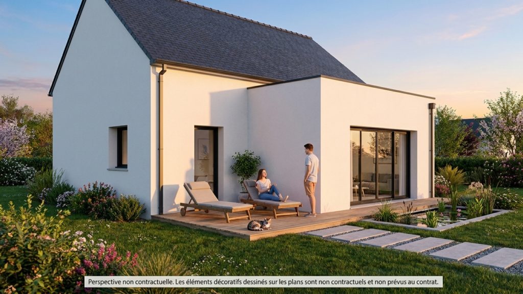 Maison+Terrain de 2 pièces avec 1 chambres à Lanvaudan 56240 – 169947 € - PIBO-26-10-22-50