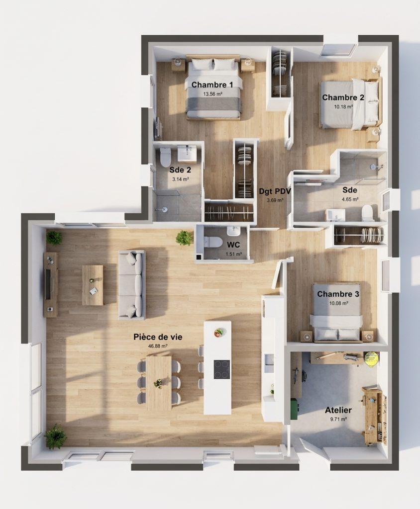 Maison+Terrain de 4 pièces avec 3 chambres à Pleubian 22610 – 277253 € - DAI-26-10-22-188