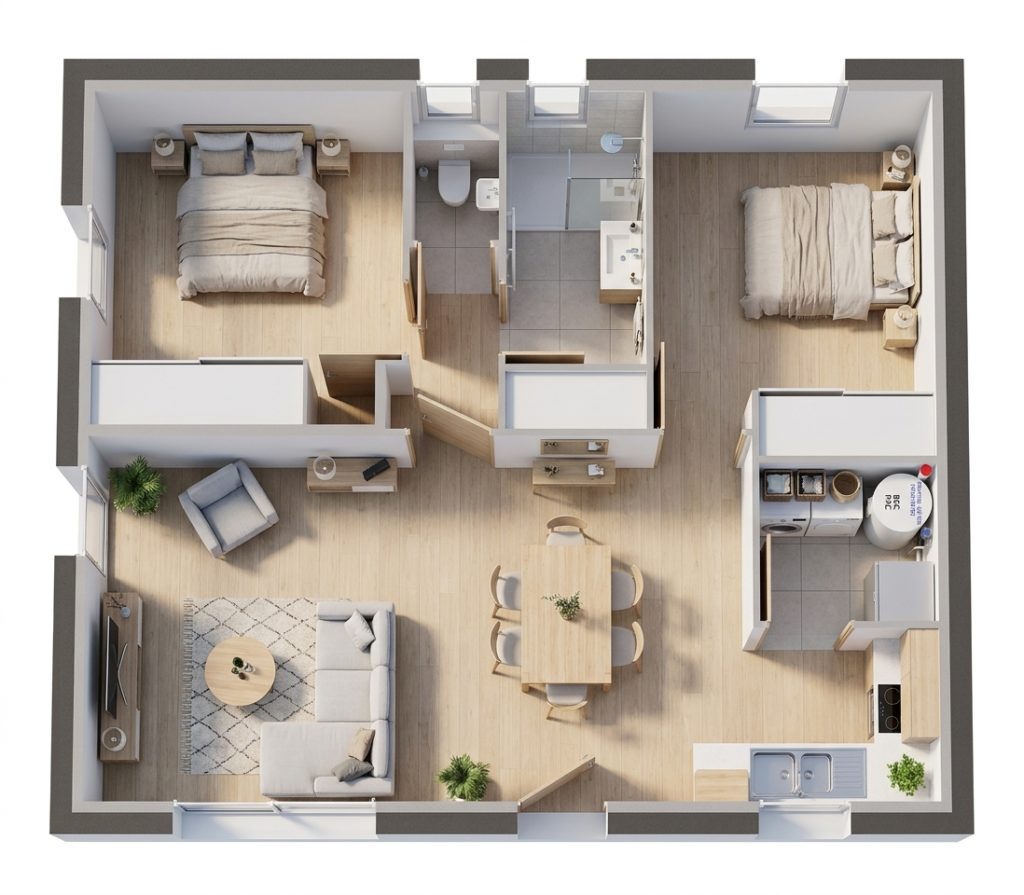 Maison+Terrain de 3 pièces avec 2 chambres à Caulnes 22350 – 180380 € - MASO-26-10-22-105