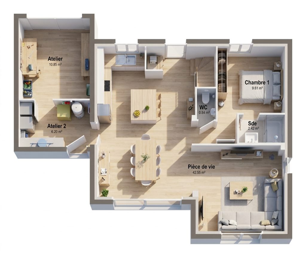 Maison+Terrain de 5 pièces avec 4 chambres à Cleder 29233 – 260378 € - RGOB-26-10-29-116