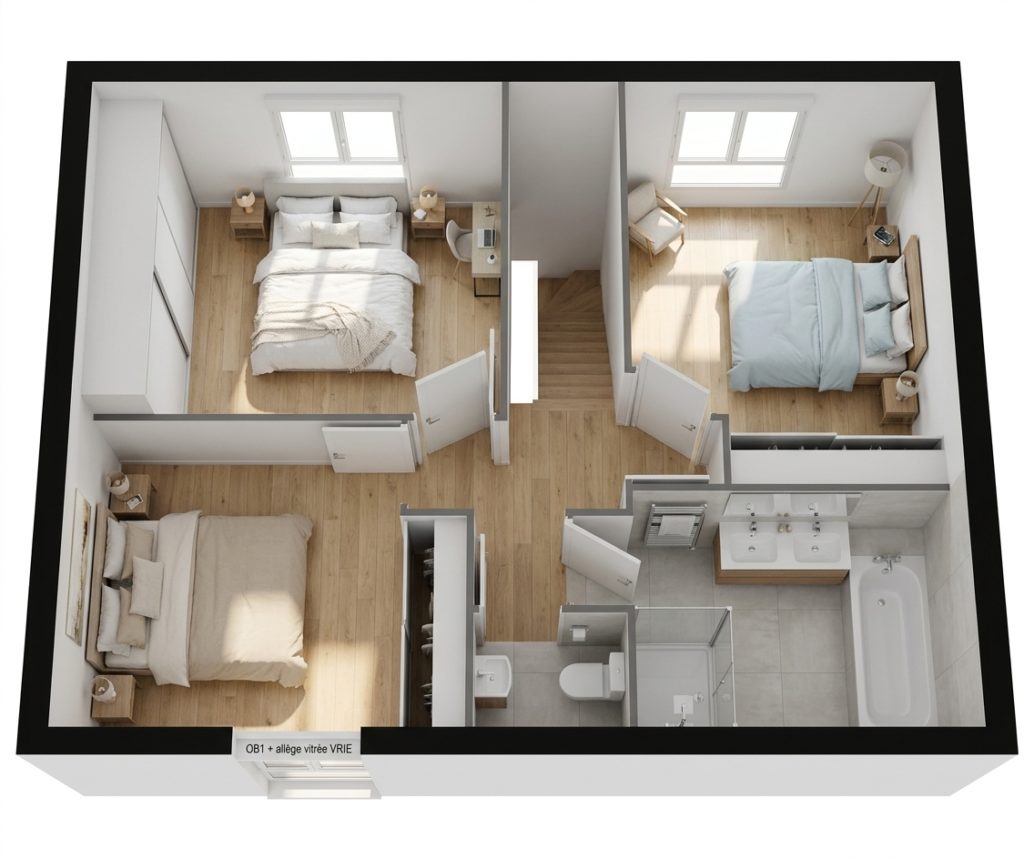 Maison+Terrain de 5 pièces avec 4 chambres à Cleder 29233 – 260378 € - RGOB-26-10-29-116