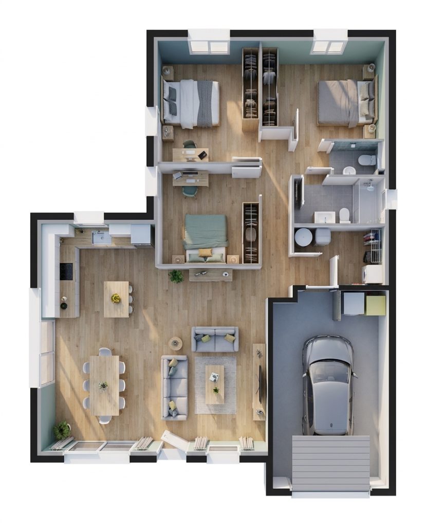 Maison+Terrain de 4 pièces avec 3 chambres à Pleudihen-sur-Rance 22690 – 270542 € - GESC-26-10-27-8