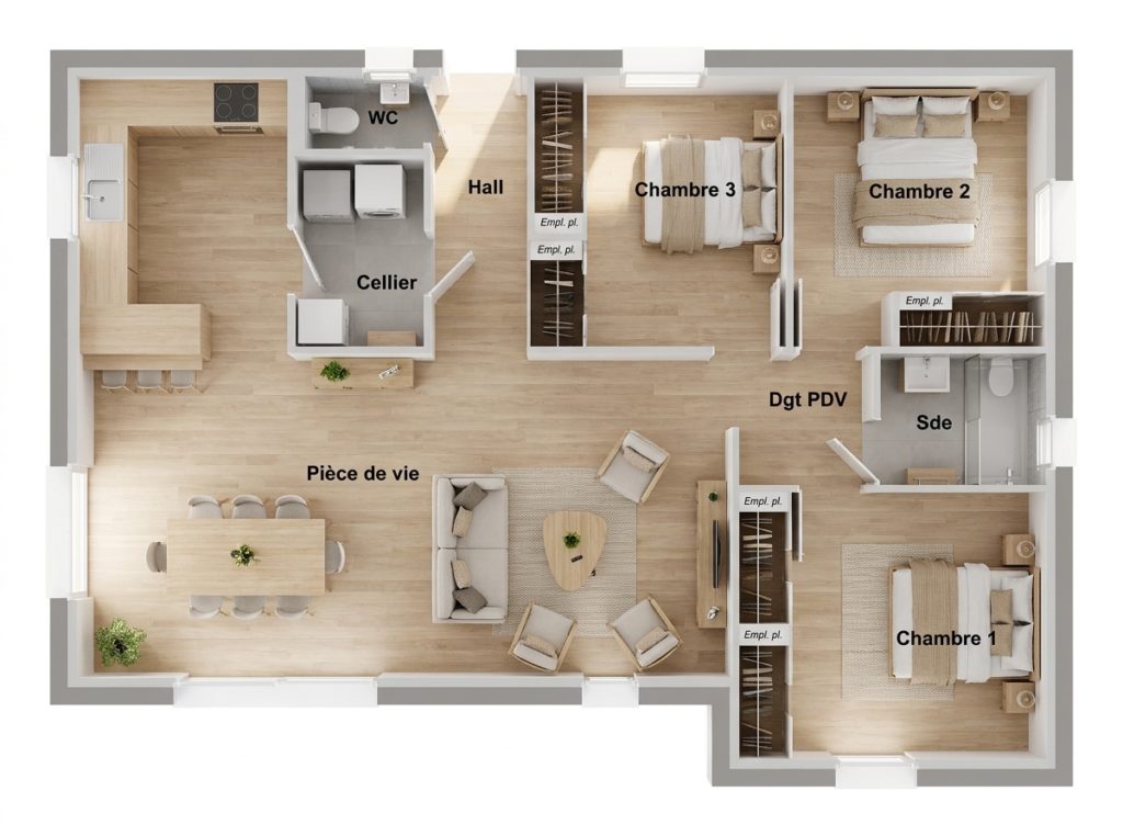 Maison+Terrain de 4 pièces avec 3 chambres à Ploufragan 22440 – 216058 € - ANLE-26-10-23-9