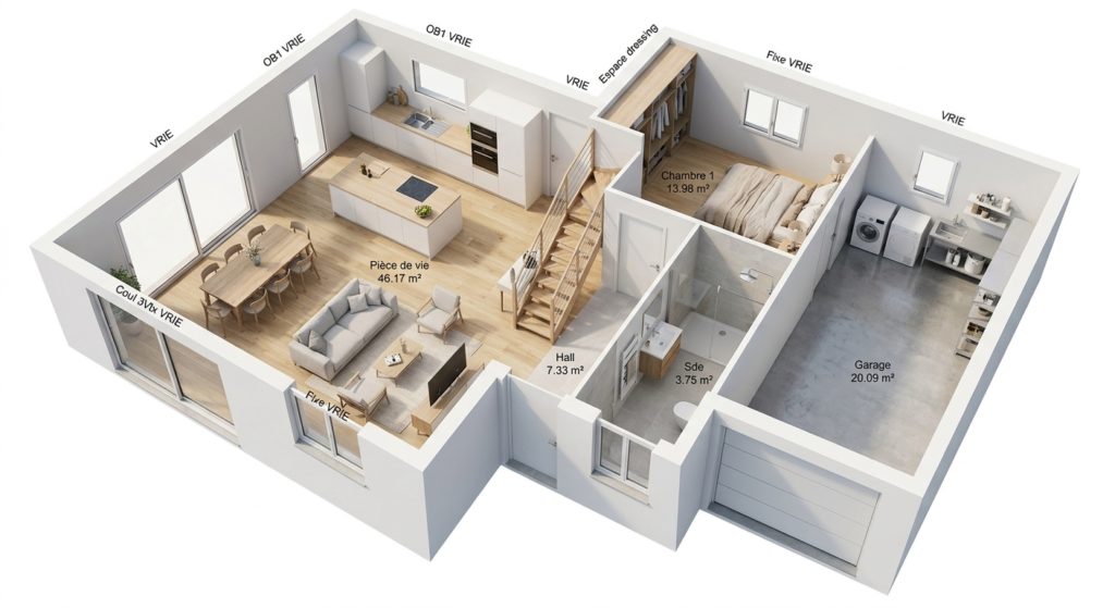 Maison+Terrain de 5 pièces avec 4 chambres à Pont-Saint-Martin 44860 – 354339 € - BF-26-10-22-53