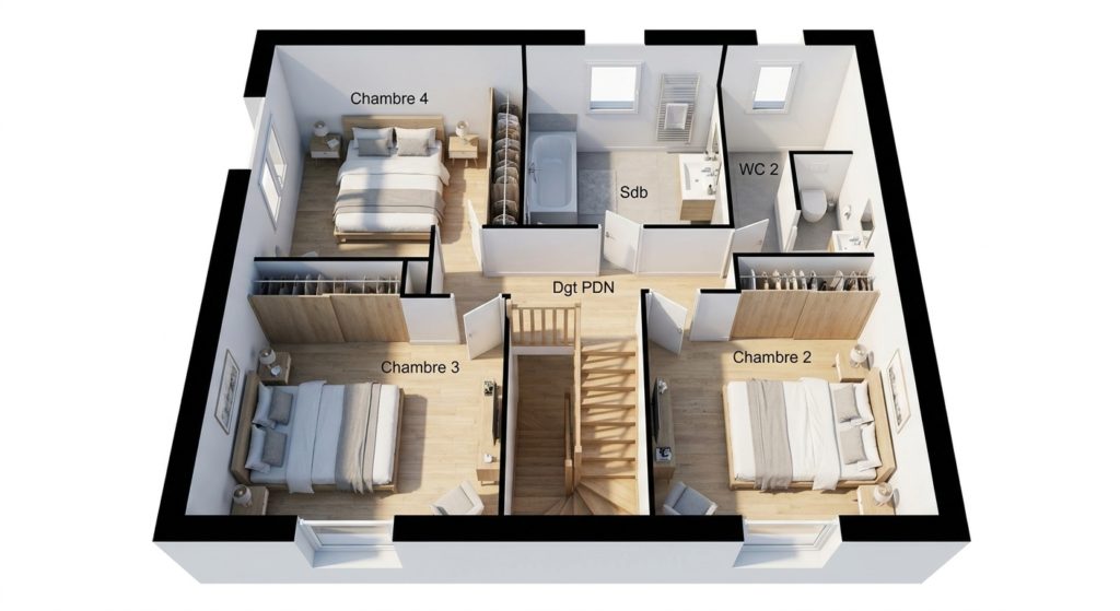 Maison+Terrain de 5 pièces avec 4 chambres à Labarthe-sur-Leze 31860 – 408339 € - LOCA-26-10-23-5