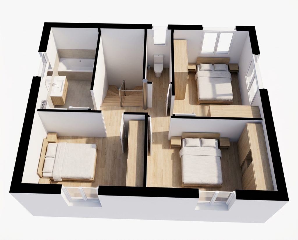 Maison+Terrain de 5 pièces avec 4 chambres à Plelan-le-Petit 22980 – 259221 € - MASO-26-10-25-10