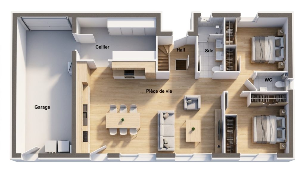 Maison+Terrain de 3 pièces avec 2 chambres à Brest 29200 – 293351 € - FGUE-26-10-26-10