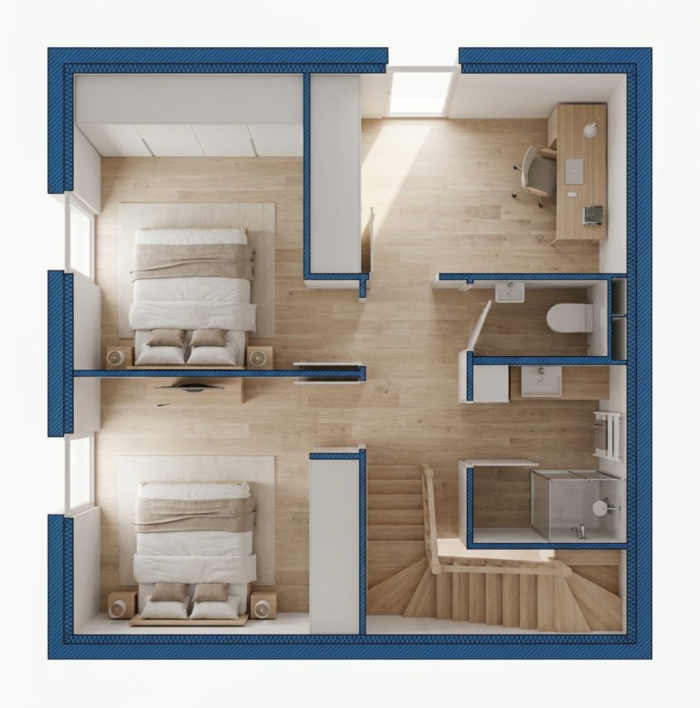 Maison+Terrain de 4 pièces avec 3 chambres à Ploemeur 56270 – 469792 € - PIBO-26-10-22-42