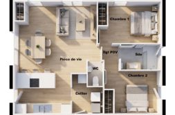 Maison+Terrain de 3 pièces avec 2 chambres à Bubry 56310 – 137027 € - PIBO-26-10-22-82